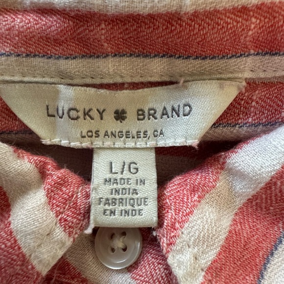 Lucky Brand Women’s Striped Button Down Top - Picture 4 of 4